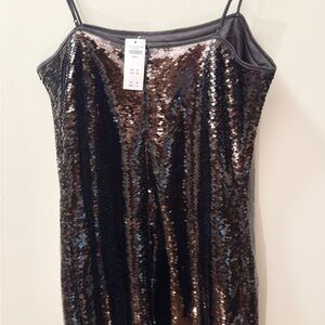 Abercrombie & Fitch Black Sequin Mini Dress